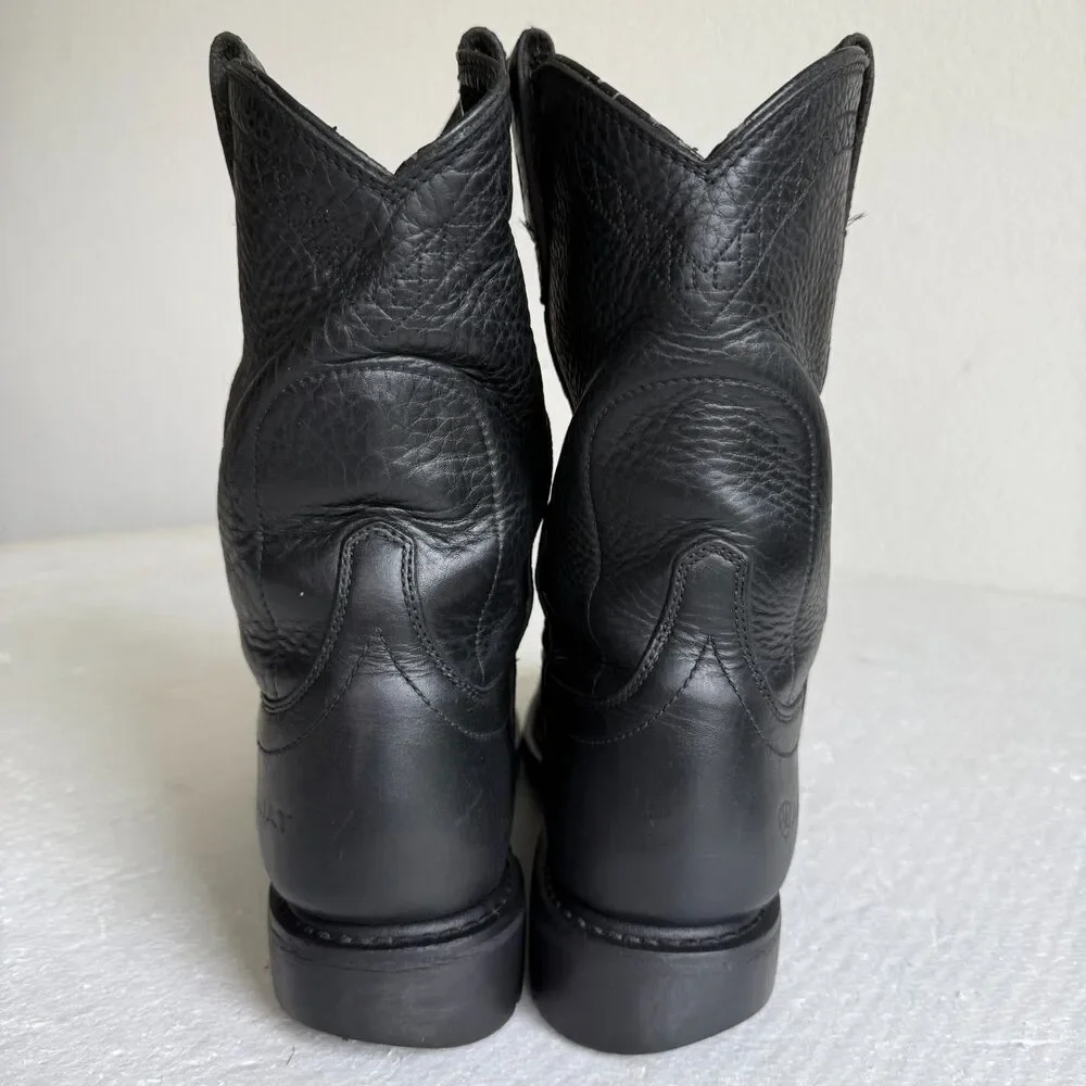 Ariat Sierra Work Boots Men's Size 11D Black Leather Slip & Oil Resisting
